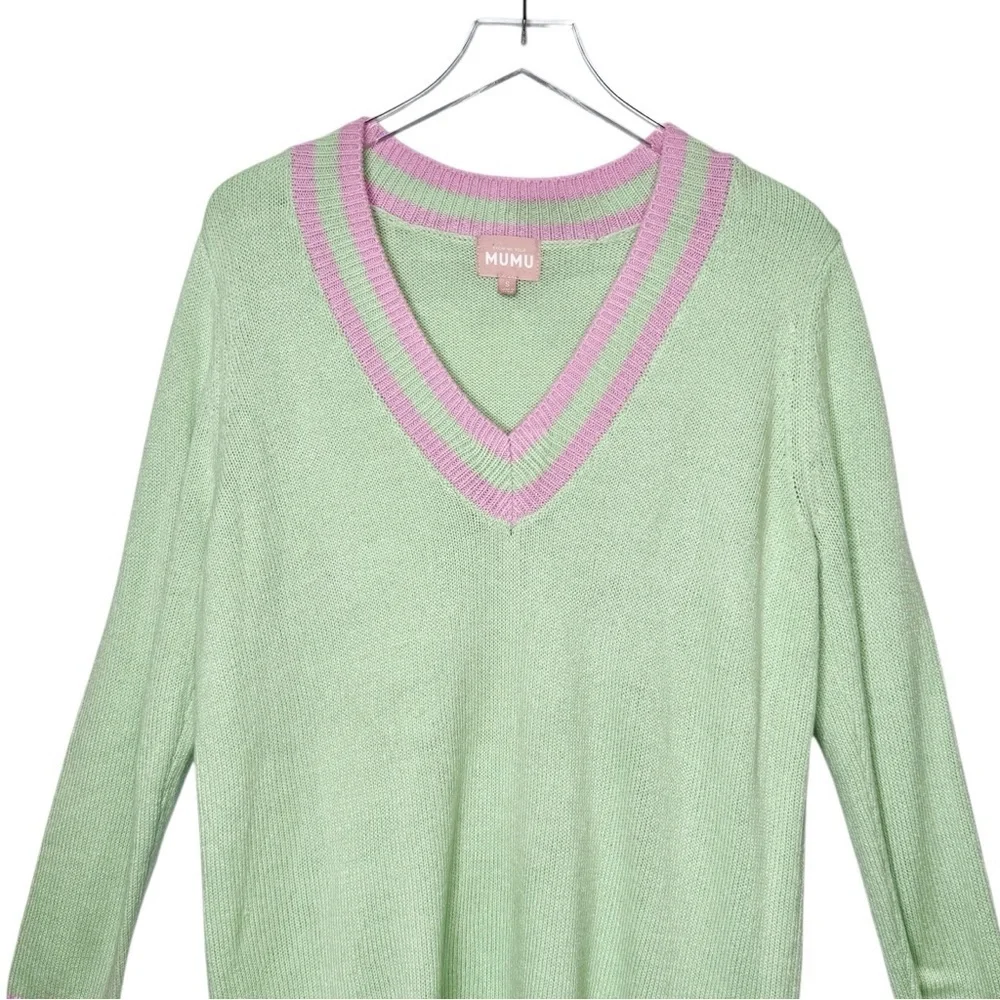 Show Me Your MuMu Hartford Coastal Women’s Preppy Tunic Sweater Mint Pink Sz S